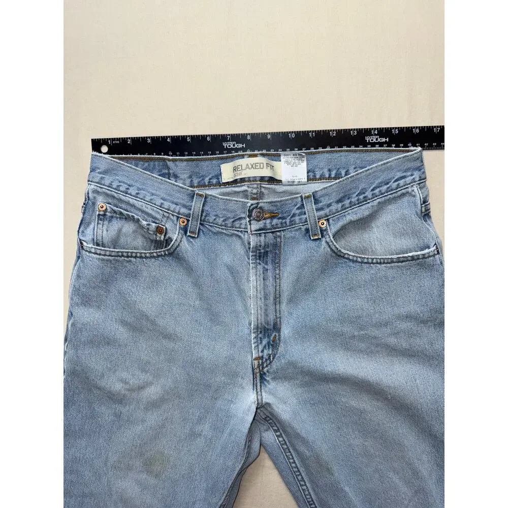 Mens Levi’s 550 Relaxed Fit 34x32 Light Wash Denim‎ Jeans Classic